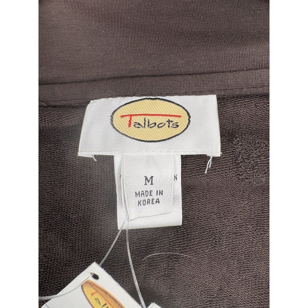 Talbots Women's Button-Front Knit Jacket Size M Brown - Picture 4 of 10